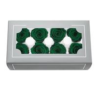 Top-Grade 4-5cm Preserved Rose Head, True Natural Rose Last For 3-5 Years,Home Decoration, Festival Gifts, Essential For DIY,Zero Maintenance, Eco-Friendly (Dark Green)