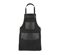 Top Grain Leather Black Canvas Apron Butcher Apron - Cook Apron - BBQ Apron - Chef Apron - DIY Apron - Woodwork Apron Gift for Him Gift for Her