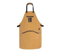 Top Grain Leather Canvas Leather Apron Butcher DIY BBQ Cooking Blacksmith Barber woodwork apron (Christmas (Brown)