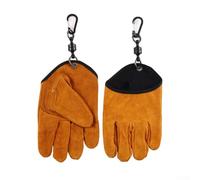 Top Grain Leather Gloves with Fire Resistant Stitching for Welding Grilling and Outdoor Manual Labor (Orange)