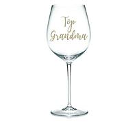Top Grandma - Vinyl Sticker Decal Transfer Label for Glasses, Mugs. Gift, Party, New Baby Shower, Mothers Day (Large - 6cm Tall Capital Letter Height, Emerald Green)