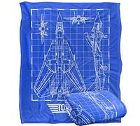 Top Gun Blanket, 152 x 127 cm Plane Blueprint Silky Touch Super Soft Throw Blanket, 50" x 60"