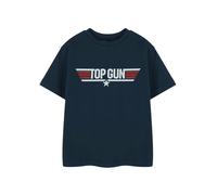 Top Gun Boys T-Shirt | Kids Short Sleeve Graphic Tee in Blue | Maverick & Goose Fighter Pilot Aircraft Apparel Top | Children's Aviator Movie Merchandise Gift Apparel
