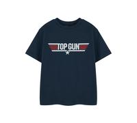 Top Gun Boys T-Shirt | Kids Short Sleeve Graphic Tee in Blue | Maverick & Goose Fighter Pilot Aircraft Apparel Top | Children's Aviator Movie Merchandise Gift Apparel