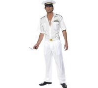 Top Gun Costume Adult Flight Suit Pilot Fancy Dress Uniform Mens Ladies