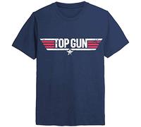 Top Gun - Distressed Logo - Official Mens T Shirt (S) Blue