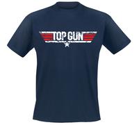Top Gun Distressed Logo T-Shirt navy XXL