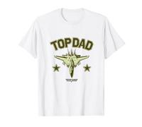 Top Gun Father's Day Top Dad Epic Airforce Jet Chest Poster T-Shirt