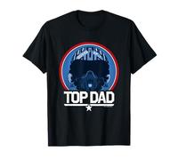 Top Gun Father's Day Top Dad Epic Aviator Helmet Chest Logo T-Shirt