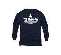 Top Gun Father's Day Top Grandpa Long Sleeve T-Shirt, Navy Top Gun Navy S