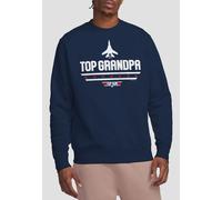 TOP GUN Father'S Day Top Grandpa Unisex Crew Sweatshirt, Navy | Size: Medium Top Gun Navy M