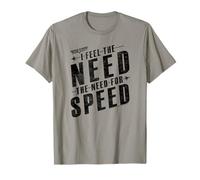 Top Gun Feel the Need for Speed Slanted Text T-Shirt