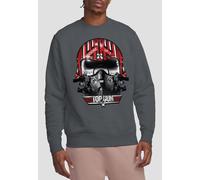 TOP GUN Goose Helmet Crew Sweatshirt, Charcoal | Size: Small Top Gun Charcoal S
