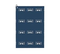 (Top Gun Goose, Talk To Me_7767) Golf Towel Funny Printed Cristmas Gift for Men Women Husband Dad Mom Birthday Golfers Fan