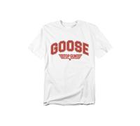 TOP GUN Goose Varsity Unisex Adult T-Shirt, White | Size: 2XL Top Gun White 2XL