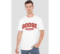 TOP GUN Goose Varsity Unisex Adult T-Shirt, White | Size: 3XL Top Gun White 3XL