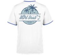 Top Gun Hard Deck Unisex Ringer T-Shirt - White/Navy - M