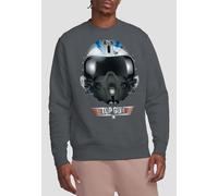 TOP GUN Iceman Helmet Crew Sweatshirt, Charcoal | Size: Small Top Gun Charcoal S