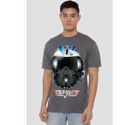 TOP GUN Iceman Helmet T-Shirt, Charcoal | Size: Small Top Gun Charcoal S