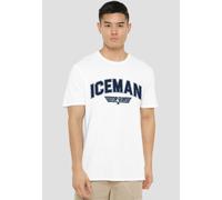 Top Gun Iceman Varsity T Shirt, White Top Gun White M