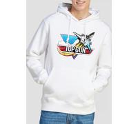 TOP GUN Jet Swoop Logo Unisex Hoodie, White | Size: Large Top Gun White L