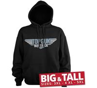 Top Gun Maverick Distressed Logo Big & Tall Hoodie Black