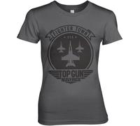 Top Gun Maverick Fighter Town Girly Tee Damen T-Shirt Dark-Grey