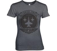 Top Gun Maverick Fighter Town Girly Tee Damen T-Shirt Dark-Heather
