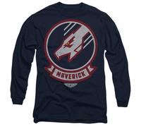Top Gun: Maverick Maverick Call Sign Mens Long Sleeve T Shirt, Navy, Large