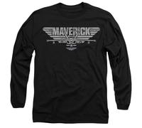 Top Gun: Maverick Maverick Plane Logo Unisex Long Sleeve T Shirt, Black, X-Large