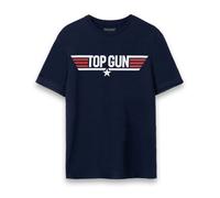 Top Gun Maverick Mens T-Shirt | Adults Maverick Eagle Logo Short Sleeve Graphic Tee in Navy | Fighter Jet Vintage Style USA Action Movie Apparel Top | Iconic Film Series Merchandise Gift