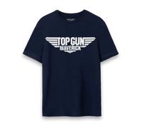 Top Gun: Maverick Men's Short Sleeved T-Shirt (Adult Blue) in Blue | Size: XL Top Gun: Maverick Blue XL