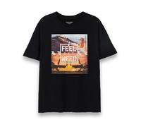 Top Gun Maverick Mens T-Shirt | Adults Feel The Need for Speed Short Sleeve Graphic Tee in Black | Fighter Jets USA Action Movie Apparel Top | Iconic Film Series Merchandise Gift