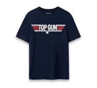 Top Gun Maverick Mens T-Shirt | Adults Navy Short Sleeve Graphic Tee | Distressed Fighter Jet Vintage Style USA Action Movie Apparel Top | Iconic Film Series Merchandise Gift