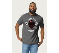 TOP GUN Men's Aviator Lt. Natasha Phoenix Trace Helmet Maverick T-Shirt in Charcoal | Size: Small Top Gun Charcoal S