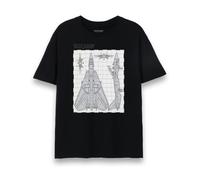 Top Gun Mens Black Fighter Jet Blue Print Short Sleeved T-Shirt - Large