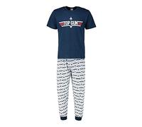 Top Gun Mens/Boys Official Navy/Grey Pyjama Set/Pyjamas Size Large