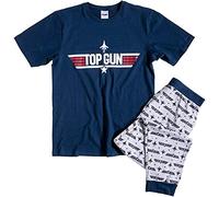 Top Gun Mens/Boys Official Navy/Grey Pyjama Set/Pyjamas Size Medium