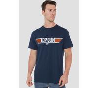 TOP GUN Men's Distressed Logo T-Shirt, Navy | Size: Large Top Gun Navy L