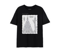 Top Gun Mens Fighter Jet Blueprint T-Shirt NS7912