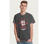 TOP GUN Men's Fly Like A Phoenix Card Deck Maverick T-Shirt in Charcoal | Size: Small Top Gun Charcoal S