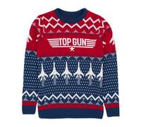 Top Gun Blue Knitted Christmas Jumper Jumper Mens