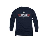 TOP GUN Men's Paramount, Logo Navy Long Sleeve T-Shirt, Navy | Size: Medium Top Gun Navy M