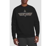 TOP GUN Men's Paramount, Monotoned Logo Crew Sweatshirt, Black | Size: Large Top Gun Black L