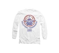 TOP GUN Men's Volleyball Tournament Long Sleeve T-Shirt, White | Size: Large Top Gun White L
