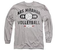 Top Gun NAS Miramar Volleyball Unisex Long Sleeve T Shirt, Athletic Heather, Small
