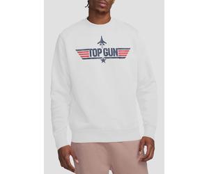 TOP GUN Paramount - Logo White Sweatshirt, White | Size: Large Top Gun White L