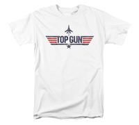Top Gun Paramount Logo White Unisex T Shirt, White, Small