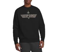 Top Gun Paramount, Monotoned Logo Crew Sweatshirt, Black, XX-Large