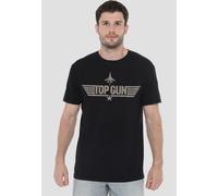 TOP GUN Paramount - Monotoned Logo T-Shirt, Black | Size: Large Top Gun Black L